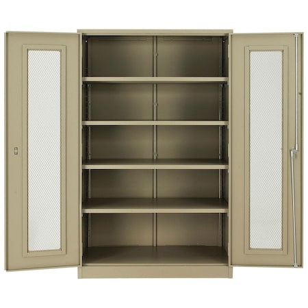 Global Industrial Storage Cabinet, 78 in H, 48 in W, Tan 270023TN